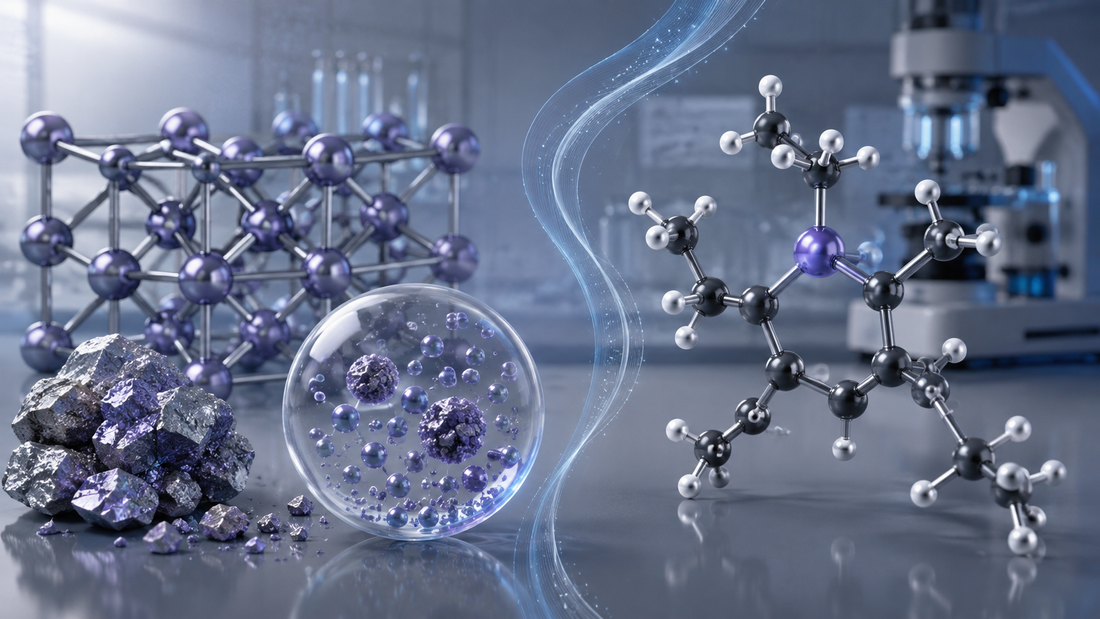 Chemische Illustration zu kolloidalem und organisch gebundenem Germanium
