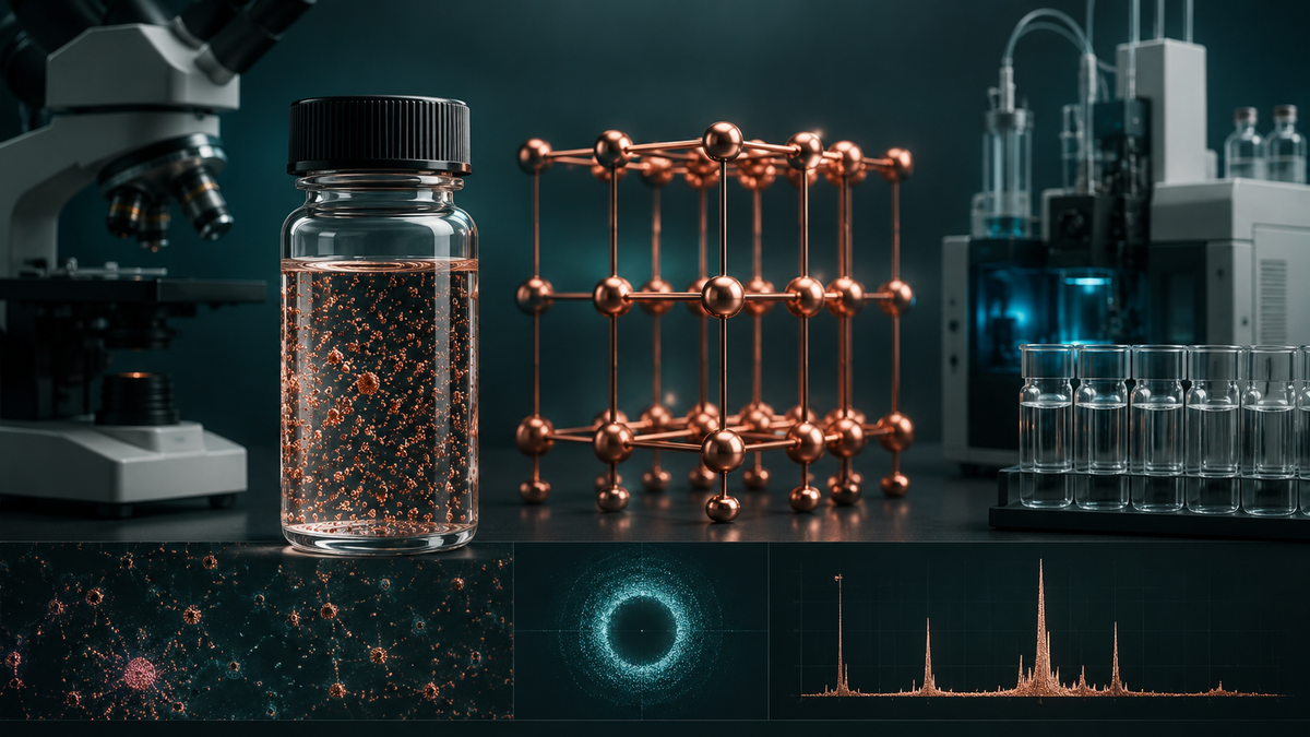 Kupferpartikel-Dispersion, Kupfergitter und neutrale Laboranalytik