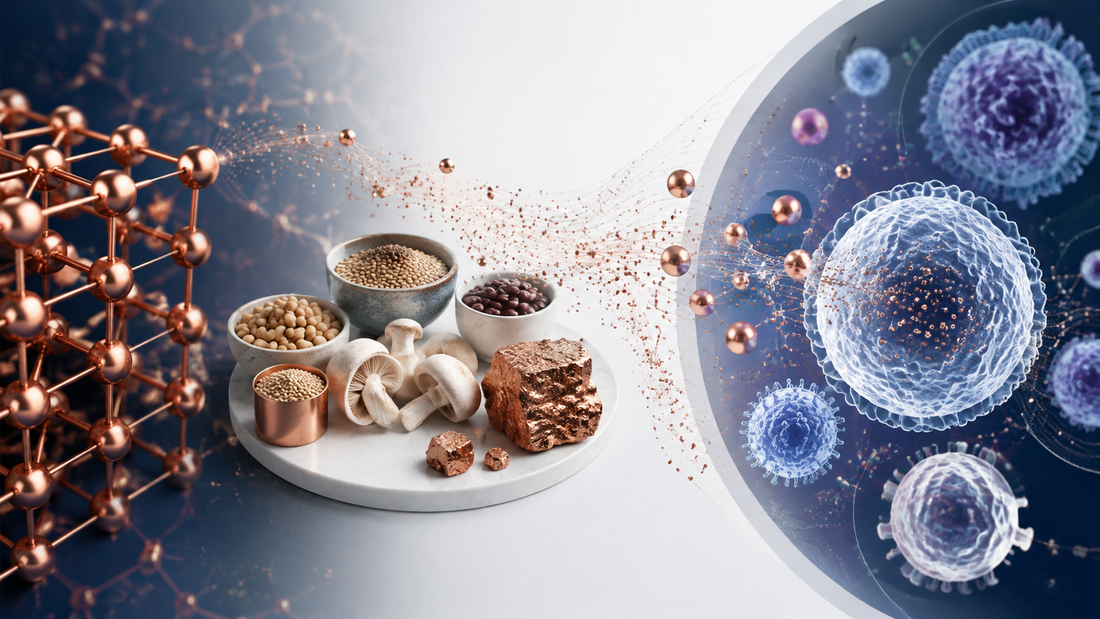 Wissenschaftliche Illustration zu Kupfer als Nährstoff und normaler Immunfunktion