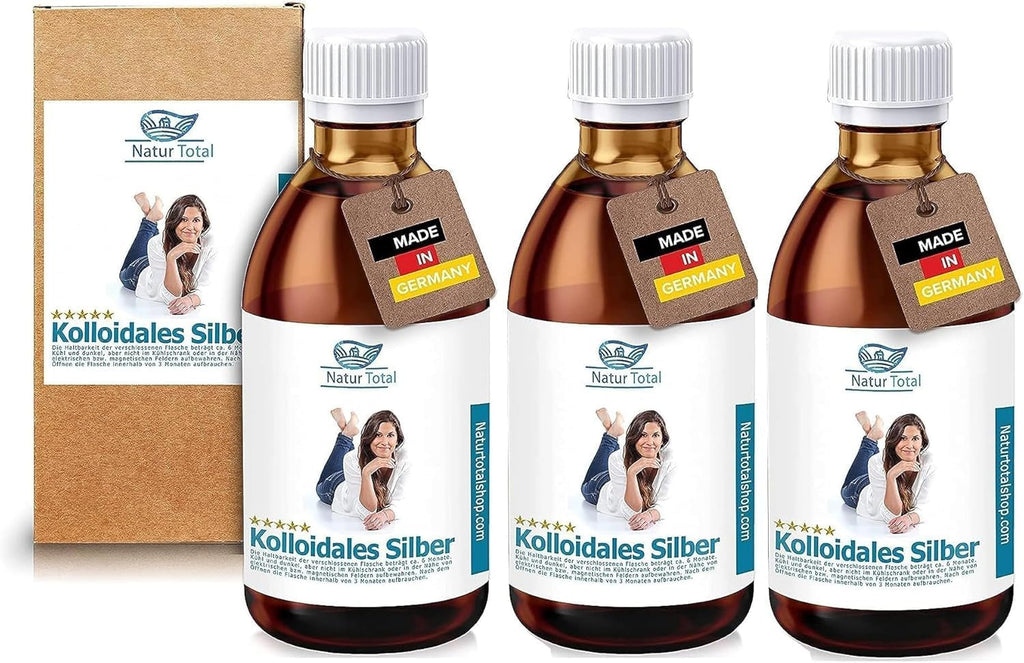 Natur Total Kolloidales Silber 100 ppm – 3 × 1000 ml